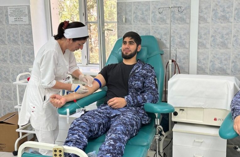В Ингушетии росгвардейцы приняли участие в донорской акции «От сердца к сердцу»